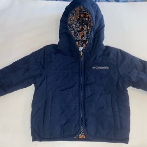Columbia Baby Double Trouble Reversible Jacket Blue Tribal Fleece Print
